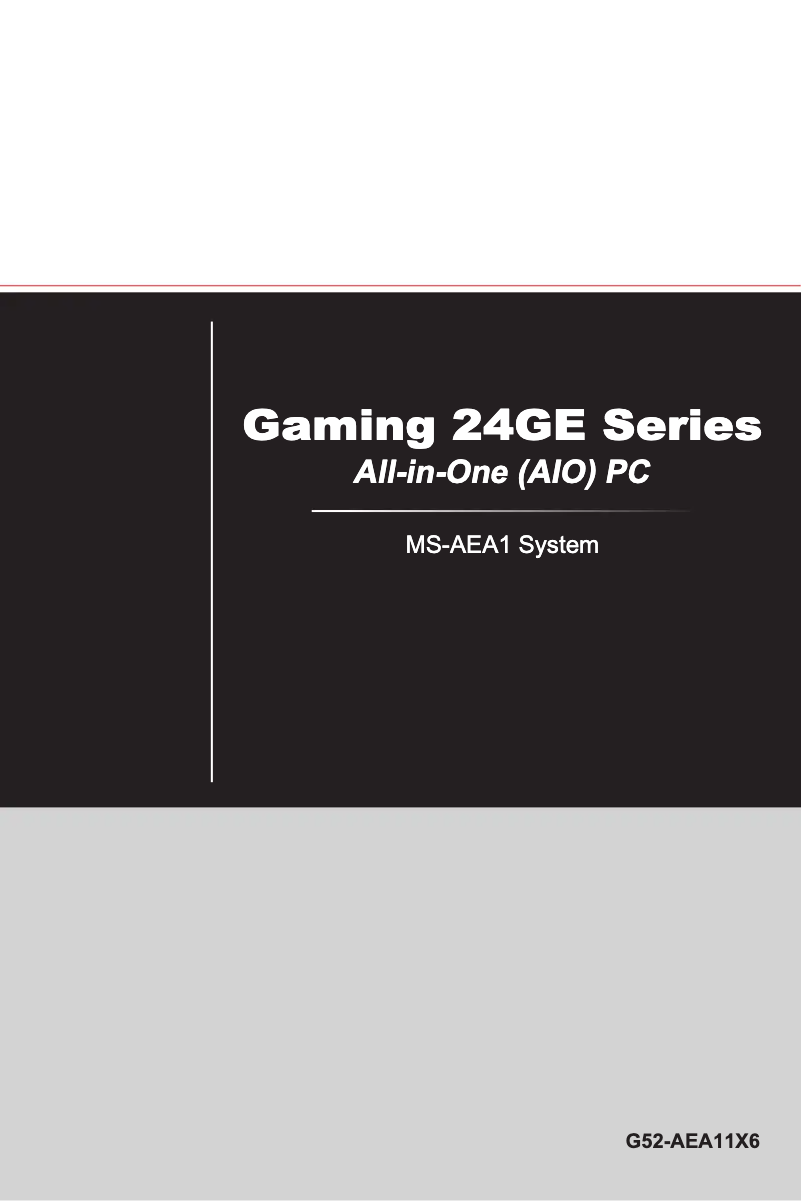 Page n°1 - Manuel utilisateur MSI Wind Top 24 6QE