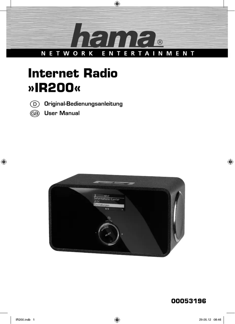 Image de la première page du manuel de l'appareil IR200