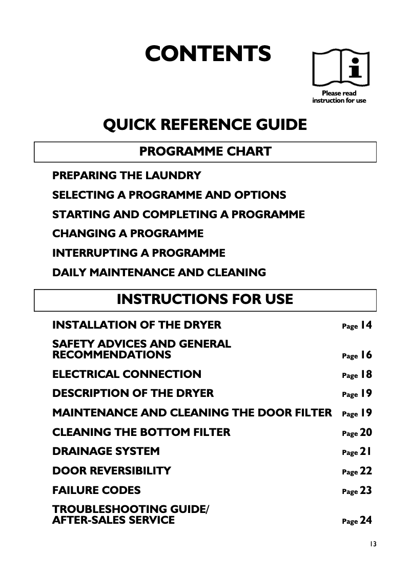 Page 1 de la notice Manuel utilisateur Bauknecht TRKA-HP 9781