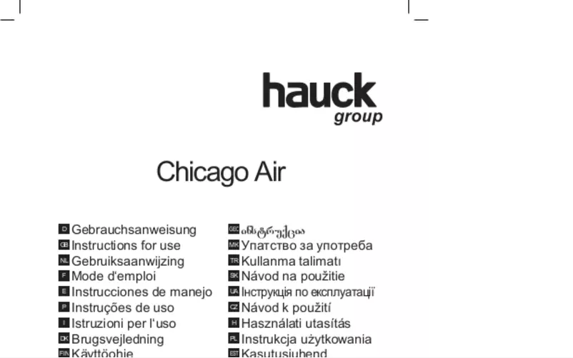 Página 1 del manual Manual de usuario Hauck Chicago Air