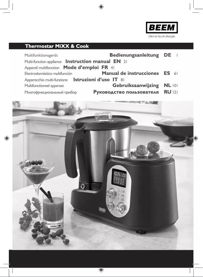Page n°1 - Manuel utilisateur BEEM Thermostar MiXX & Cook