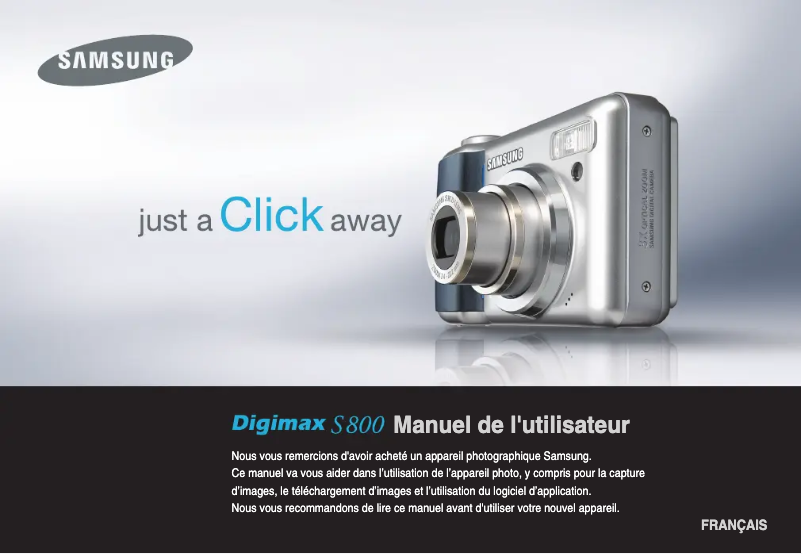 Page n°1 - Manuel utilisateur Samsung Digimax S800