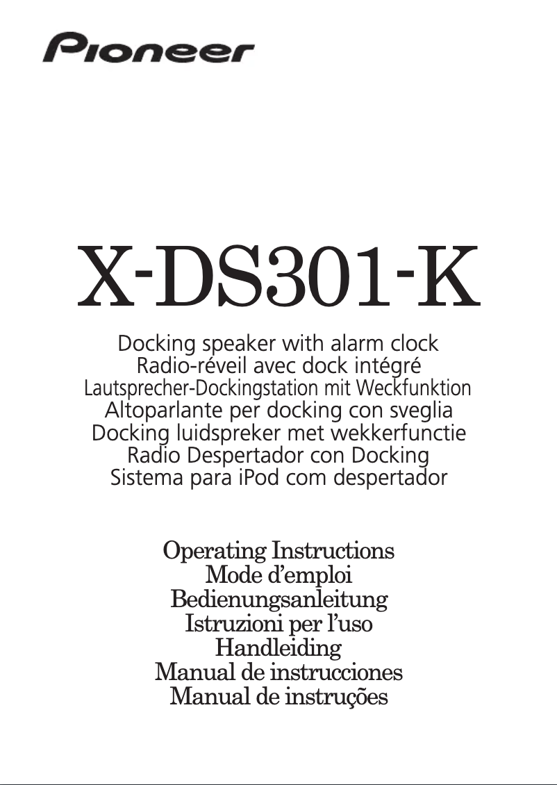Page n°1 - Manuel utilisateur Pioneer X-DS301-K