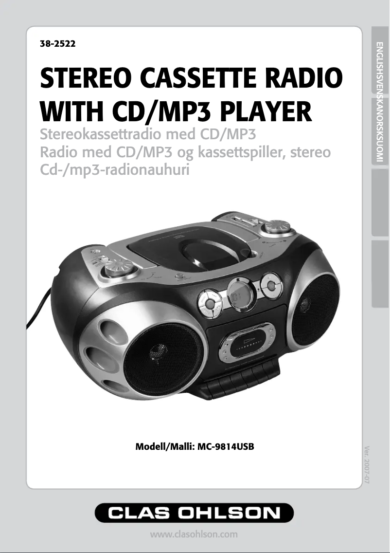 Image de la première page du manuel de l'appareil MC-9814USB