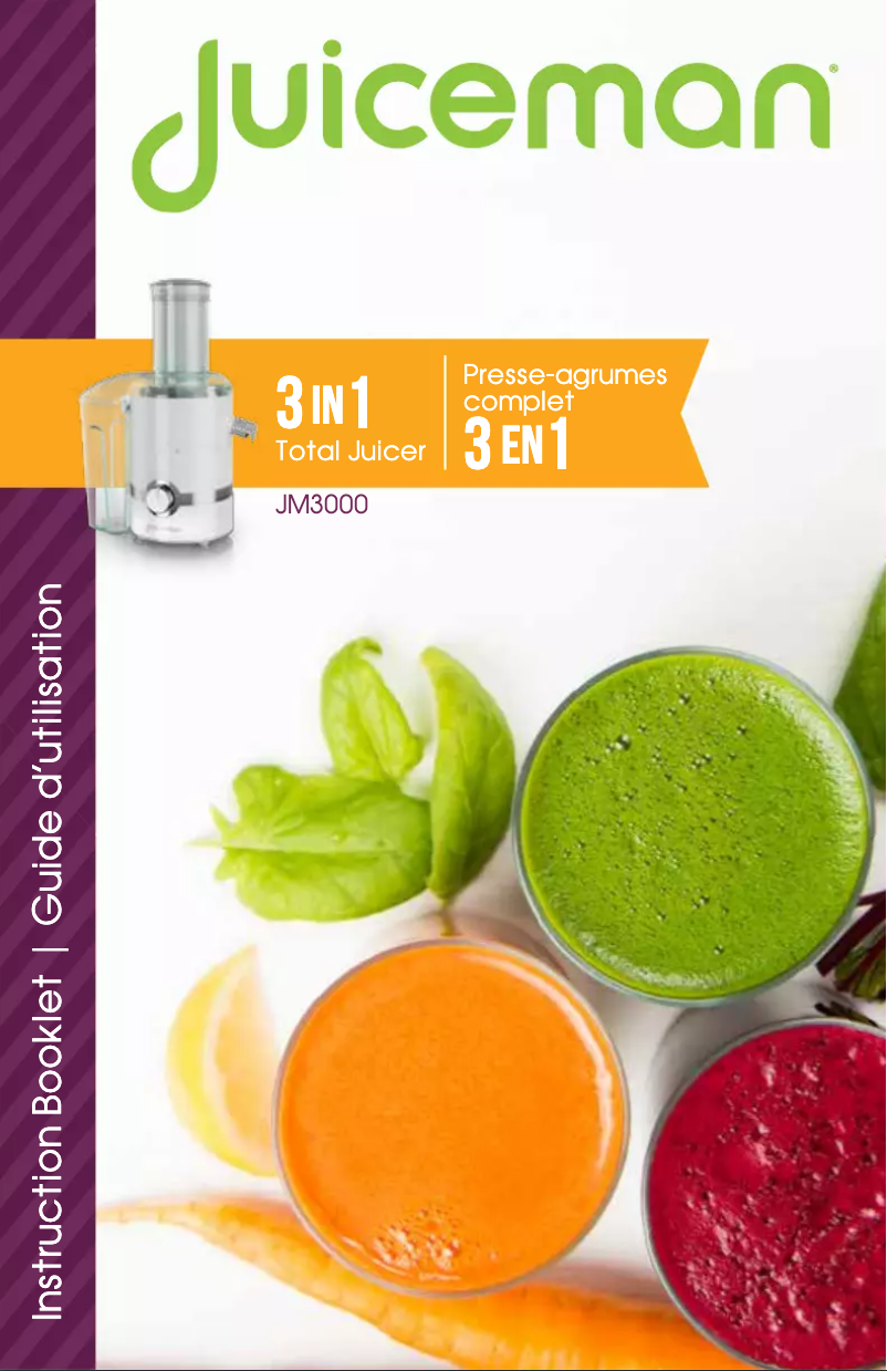 Page n°1 - Manuel utilisateur Juiceman JM3000C