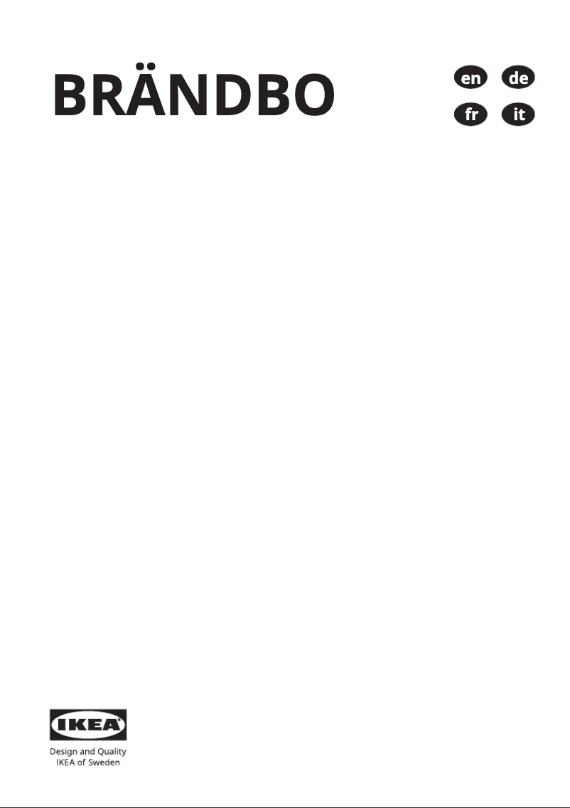Página 1 del manual Manual de usuario Ikea BRÄNDBO 405.576.57