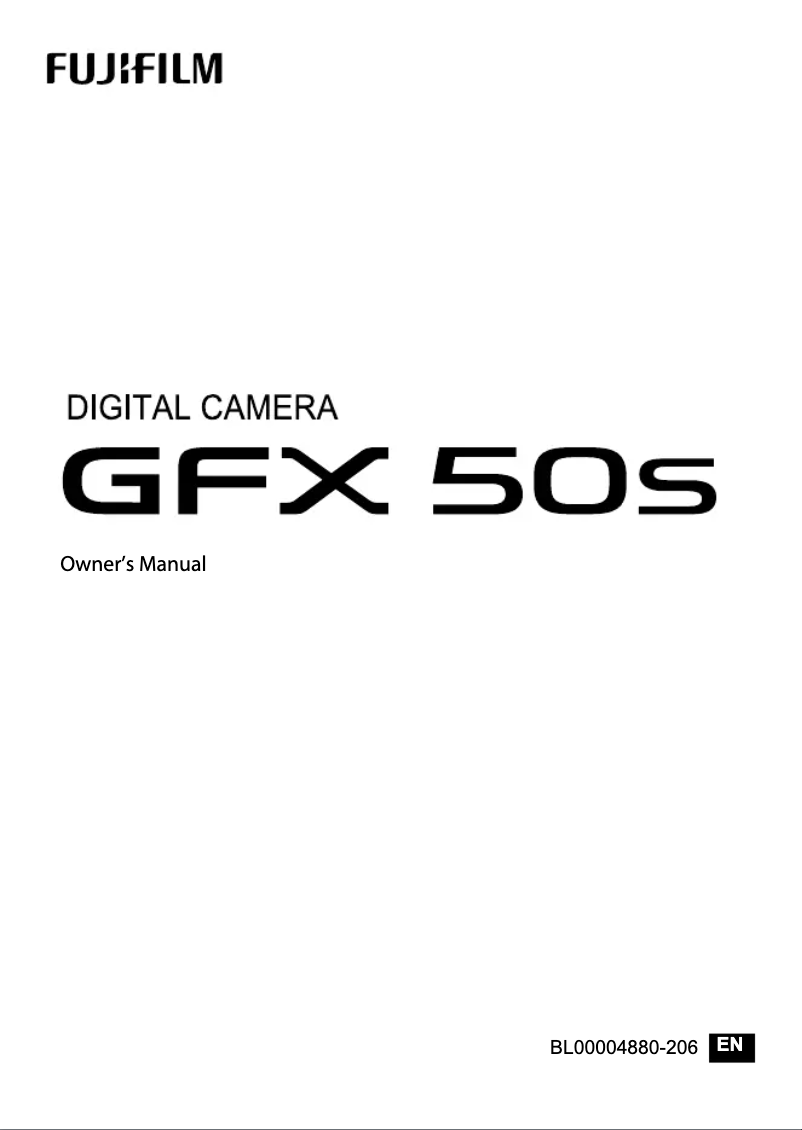 Page n°1 - Manuel utilisateur Fujifilm GFX 50s