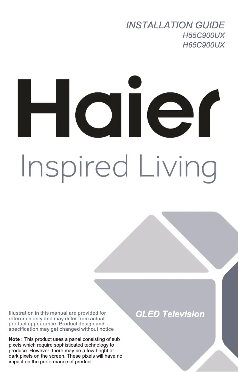 Page 1 de la notice Mode d'emploi Haier H65C900UX