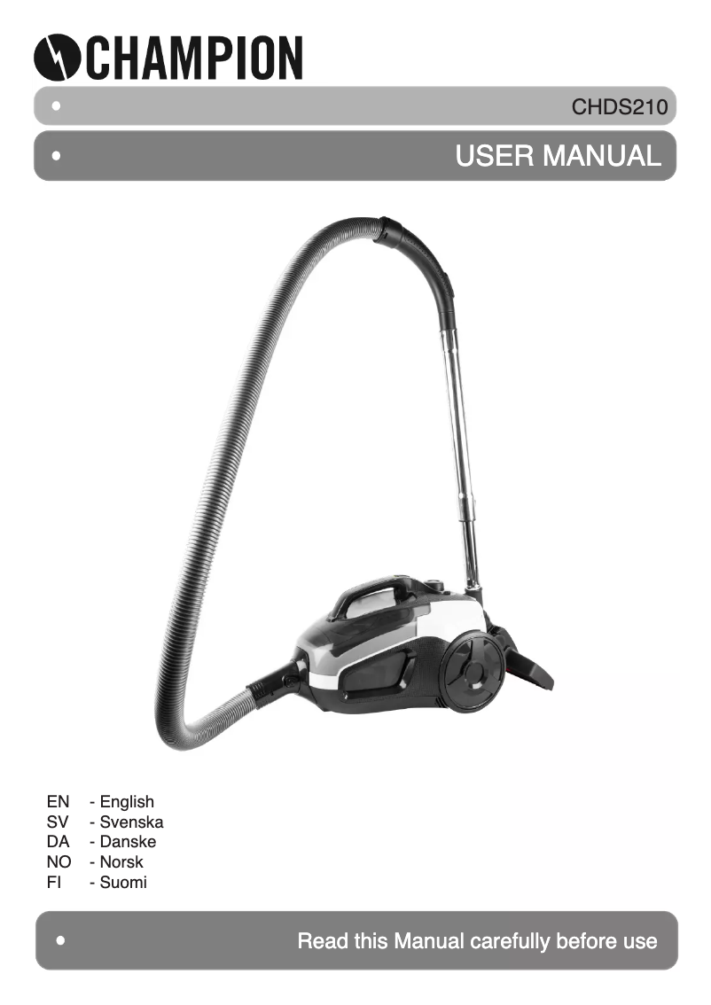Page 1 de la notice Manuel utilisateur Champion CHDS210