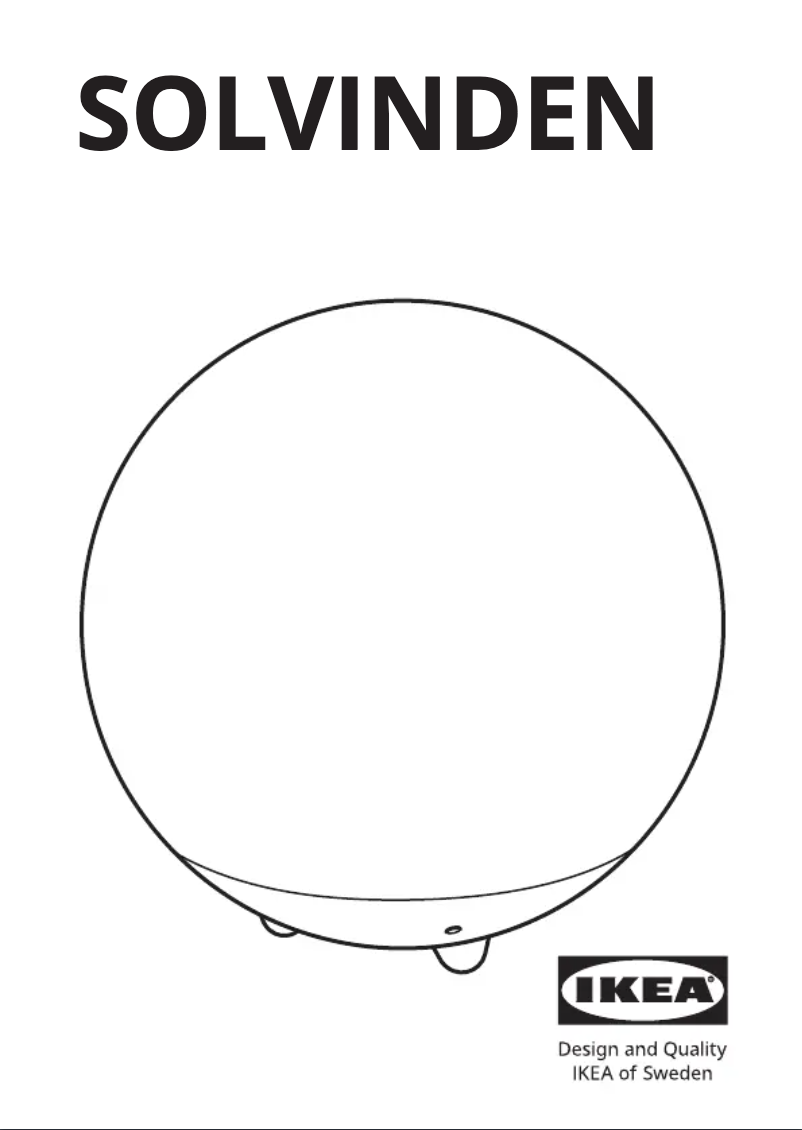 Page 1 de la notice Manuel utilisateur Ikea SOLVINDEN 205.136.93