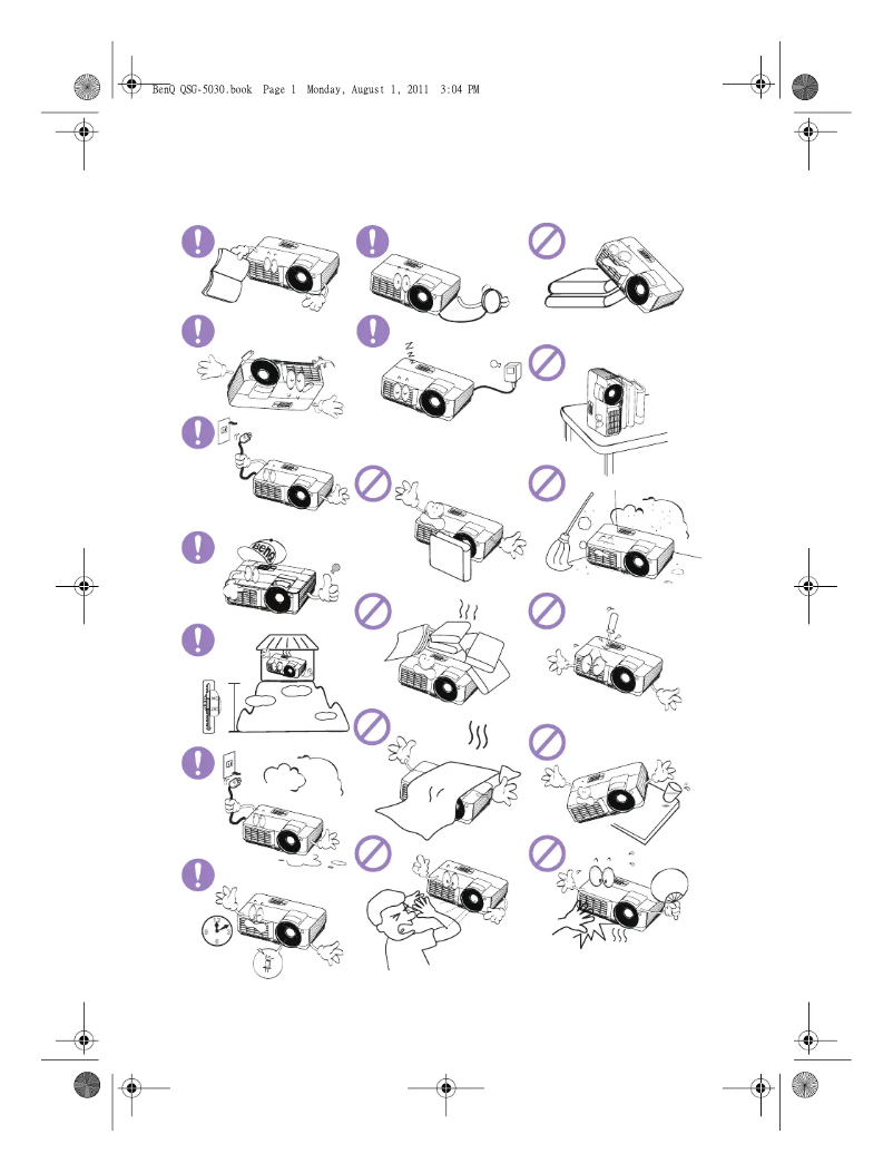 Page n°1 - Guide de démarrage rapide BenQ MS513