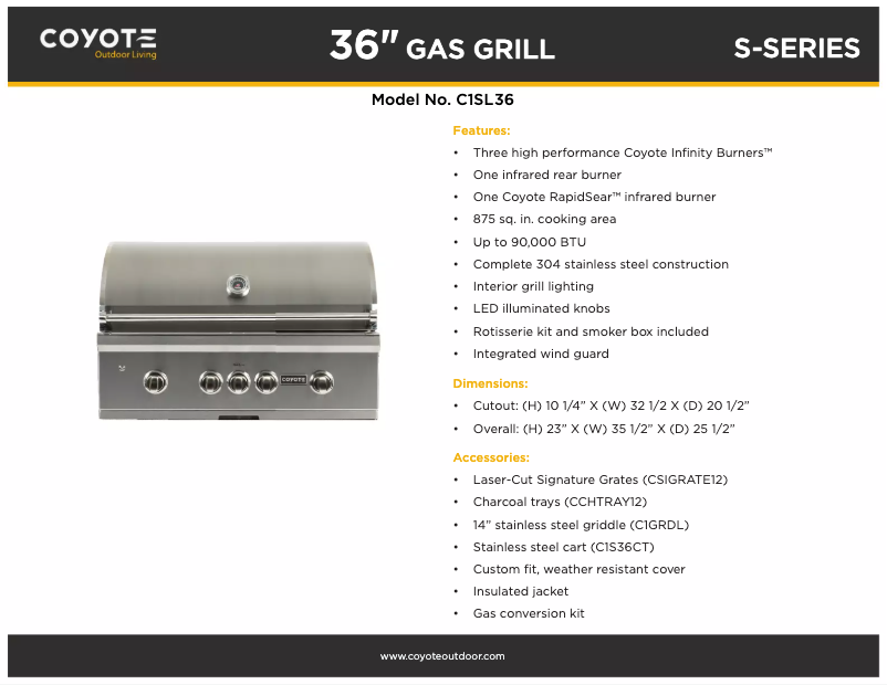 Imagen de la primera página del manual del dispositivo C1SL36LP