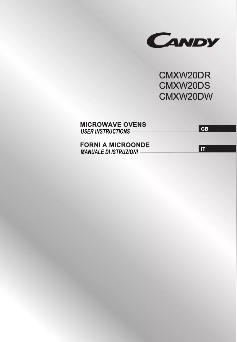 Image de la première page du manuel de l'appareil CMXW20DW