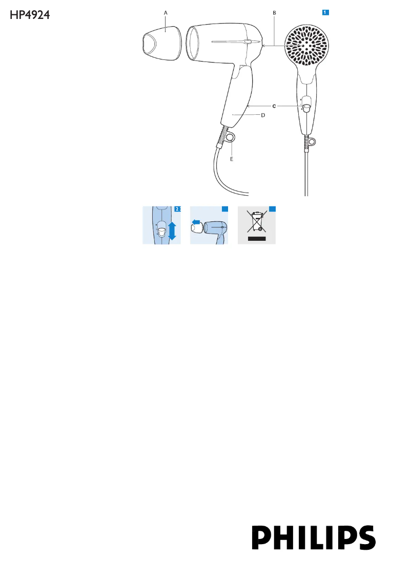 Imagen de la primera página del manual del dispositivo Salon Extra Compact HP4924
