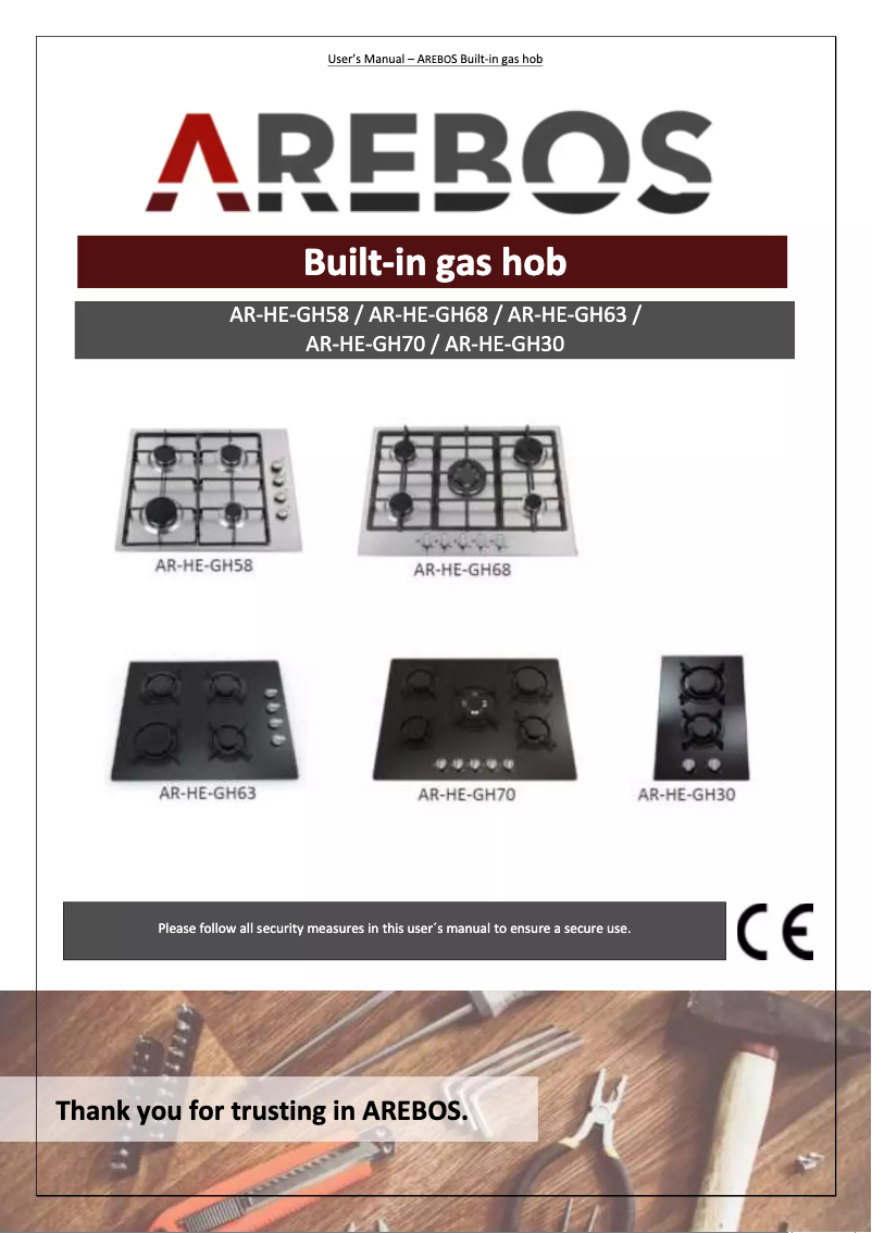 Page n°1 - Manuel utilisateur Arebos AR-HE-KM1500S