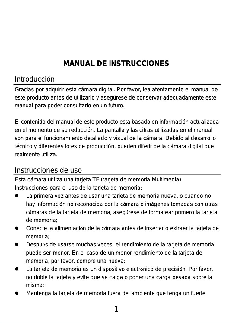 Page n°1 - Manuel utilisateur i-Joy Sportcam DVR 75HD