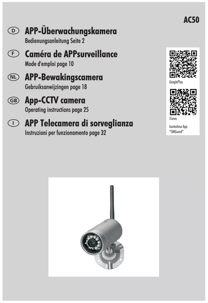 Imagen de la primera página del manual del dispositivo AC50
