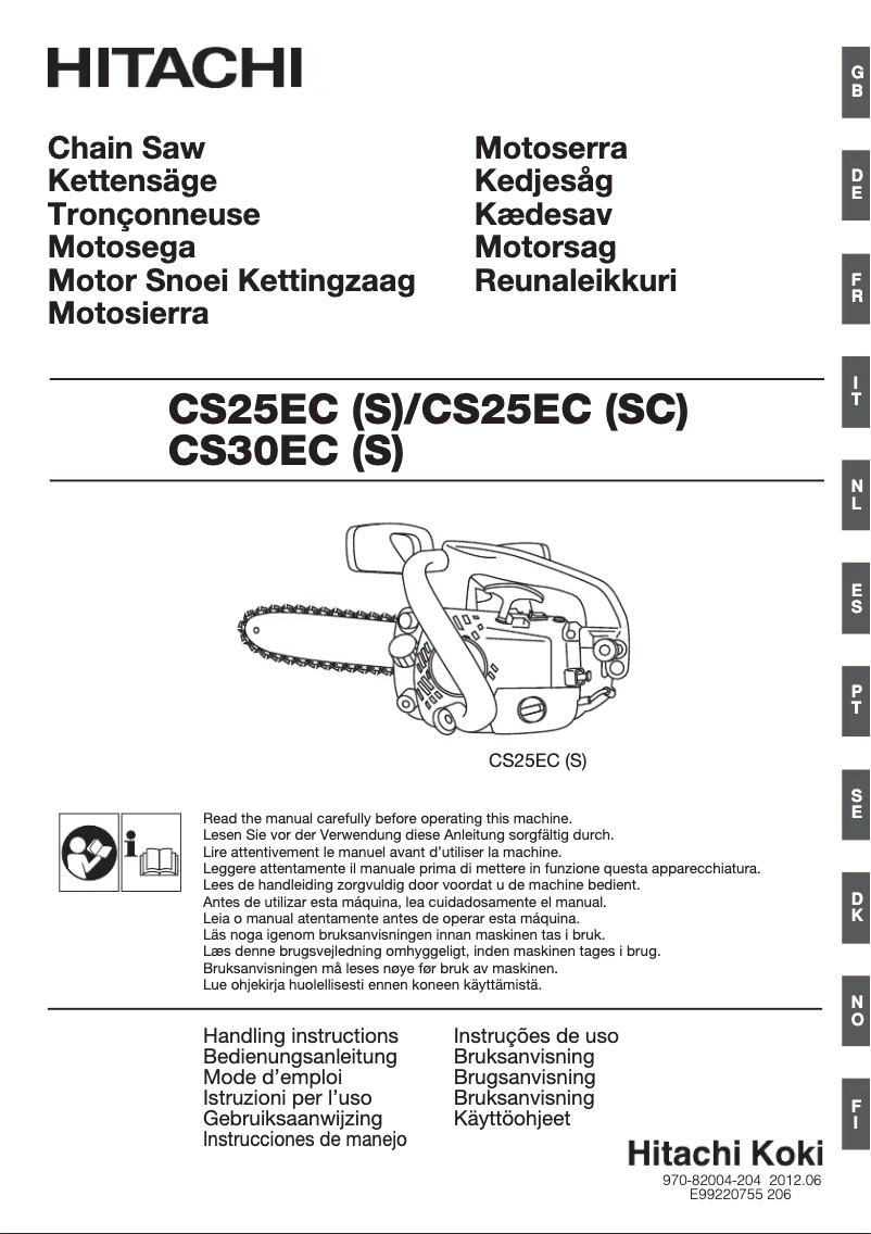 Page n°1 - Manuel utilisateur Hitachi CS 30EC