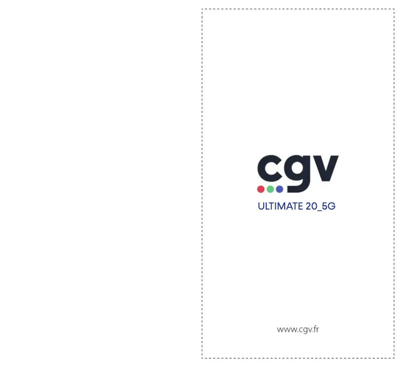 Page n°1 - Manuel utilisateur CGV Ultimate 20 5G