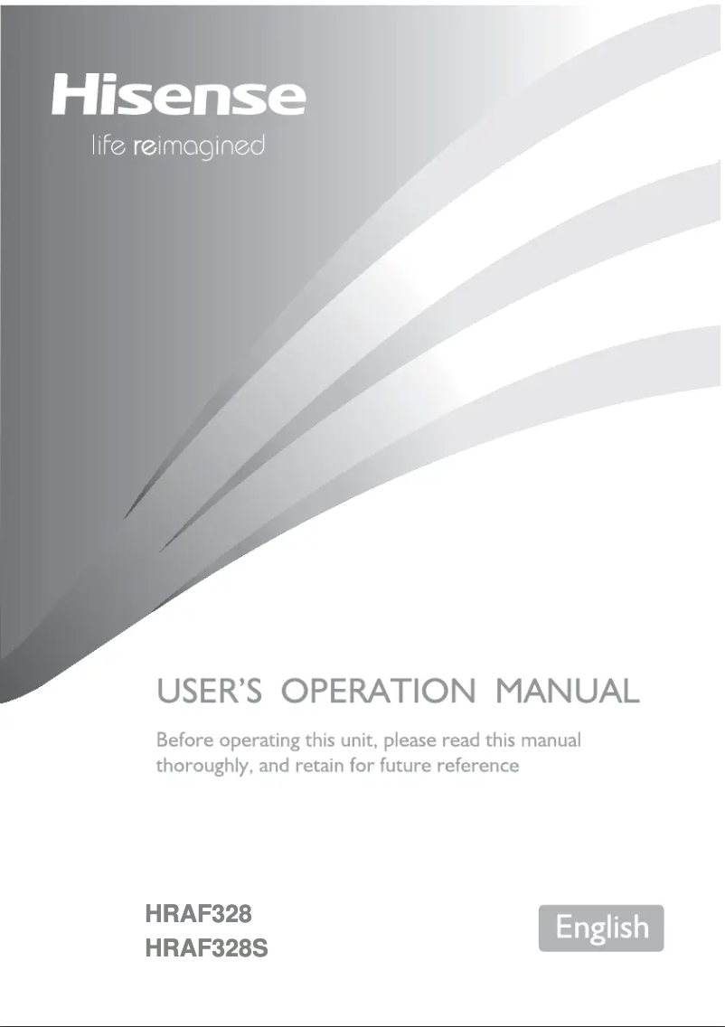 Page 1 de la notice Manuel utilisateur Hisense HRAF328S