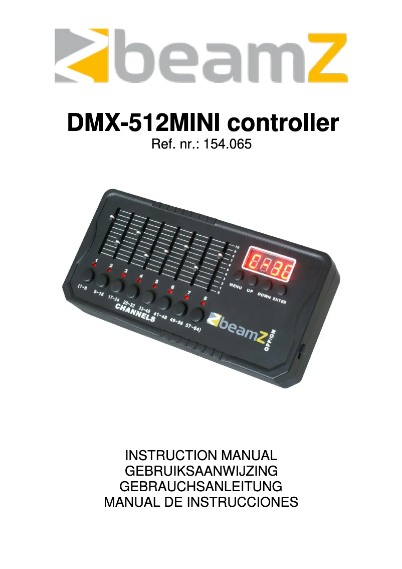 Image de la première page du manuel de l'appareil DMX-512MINI