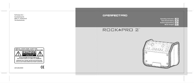 Page 1 de la notice Manuel utilisateur PerfectPro RPRO2
