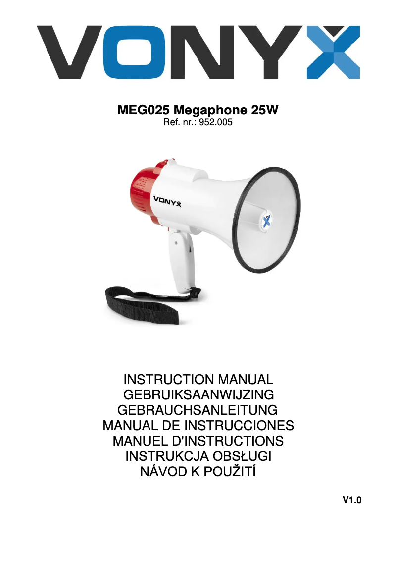 Página 1 del manual Manual de usuario Vonyx MEG025