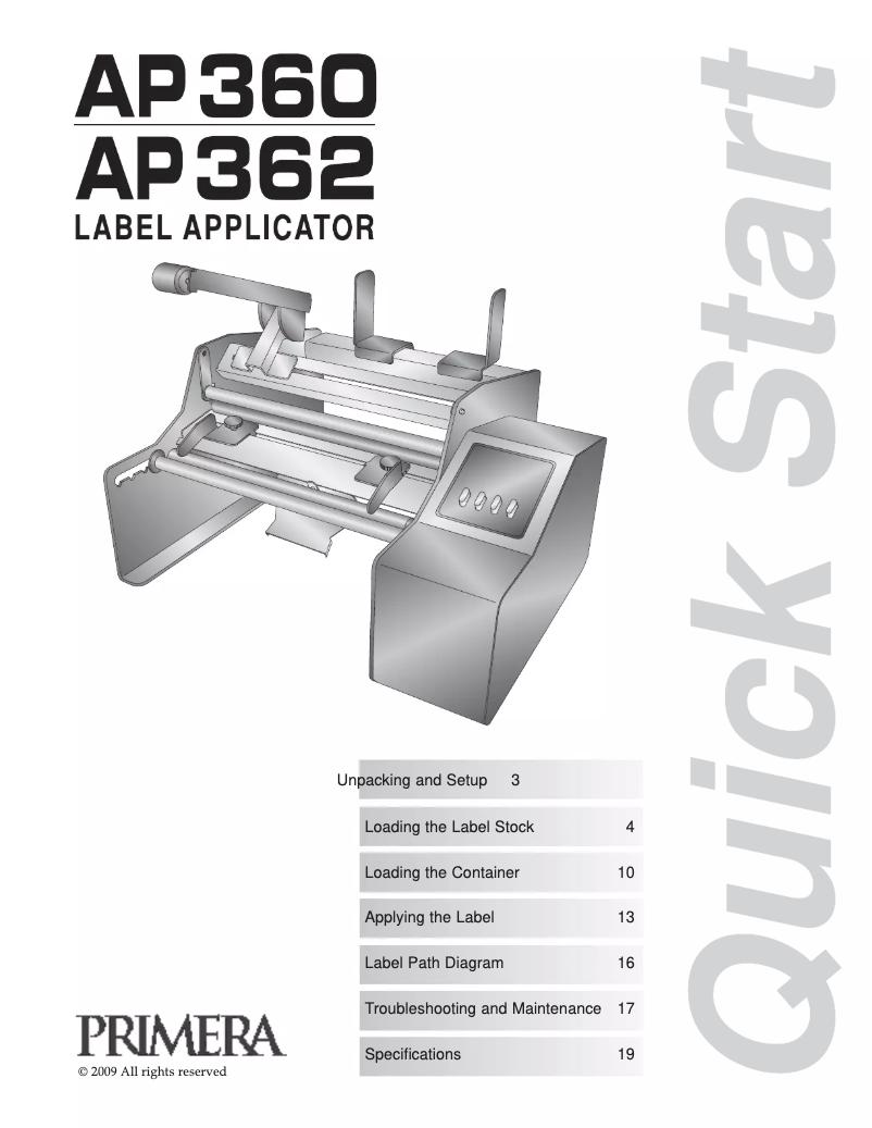 Image de la première page du manuel de l'appareil AP360