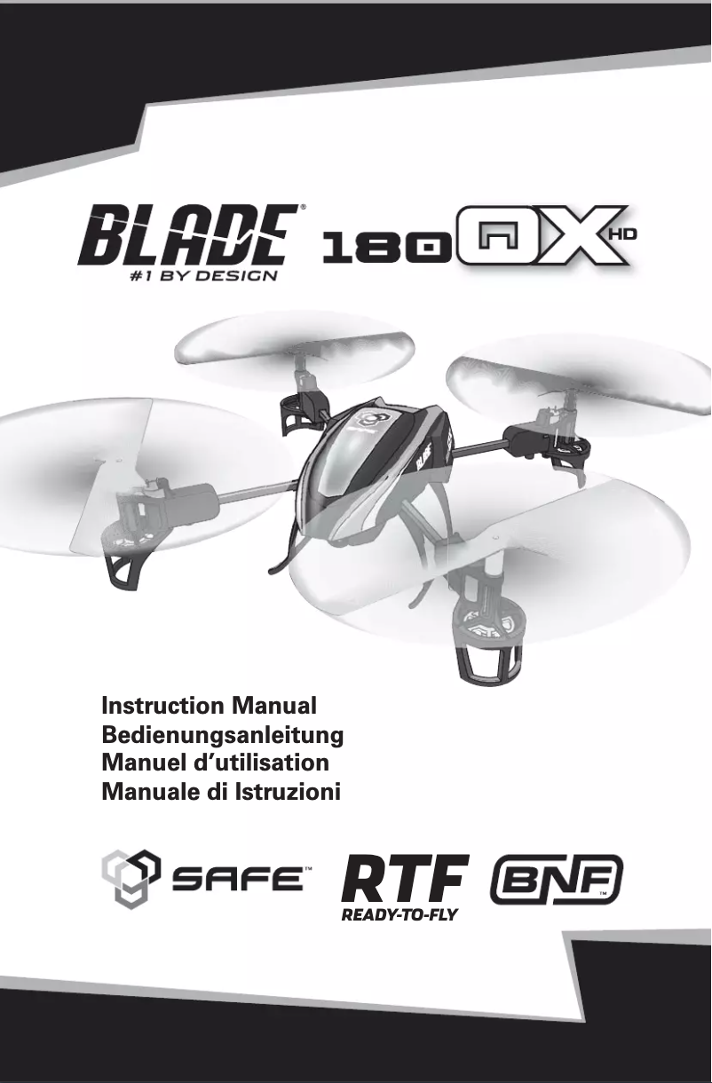 Page 1 de la notice Manuel utilisateur Blade 180 QX HD BNF