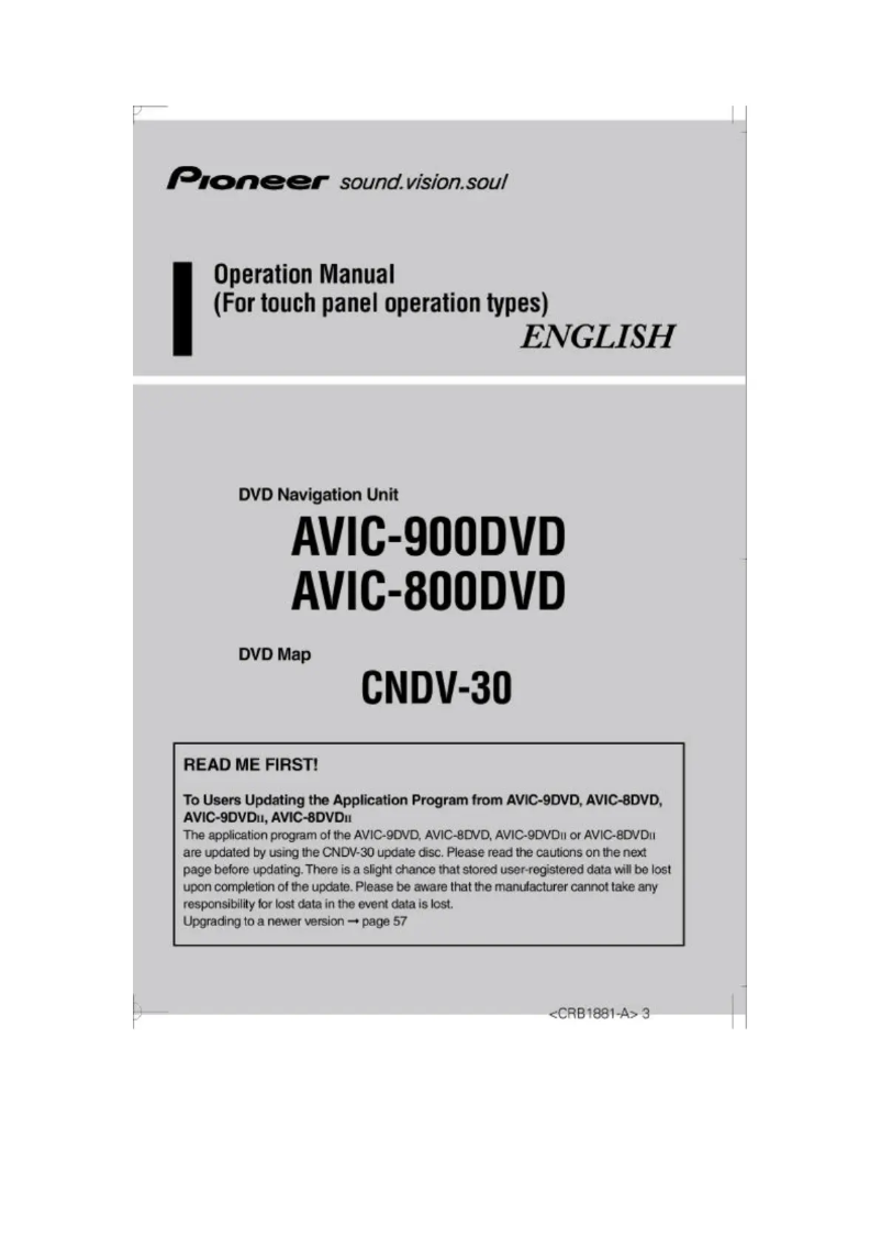Page 1 de la notice Manuel utilisateur Pioneer AVIC-900DVD