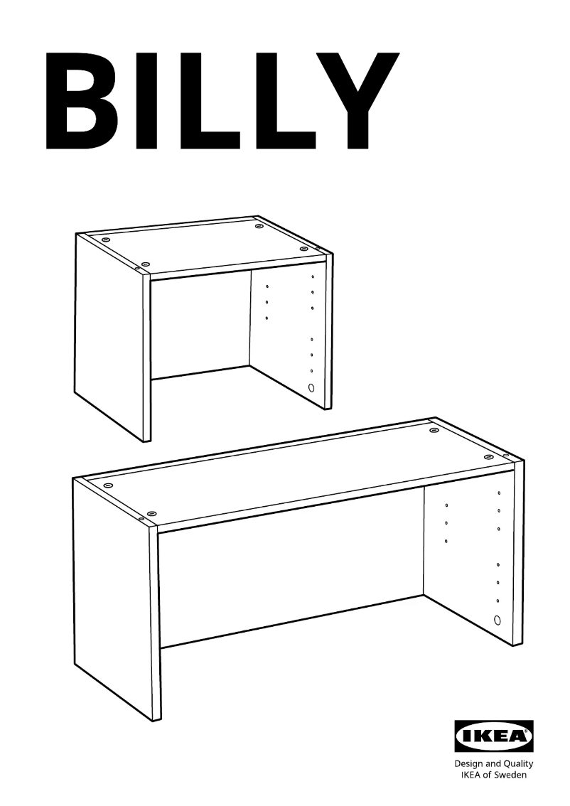 Página 1 del manual Manual de usuario Ikea BILLY 704.019.33