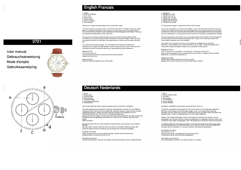 Image de la première page du manuel de l'appareil 0721