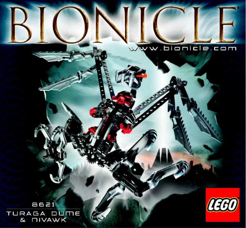 Page 1 de la notice Manuel utilisateur Lego Bionicle 8621
