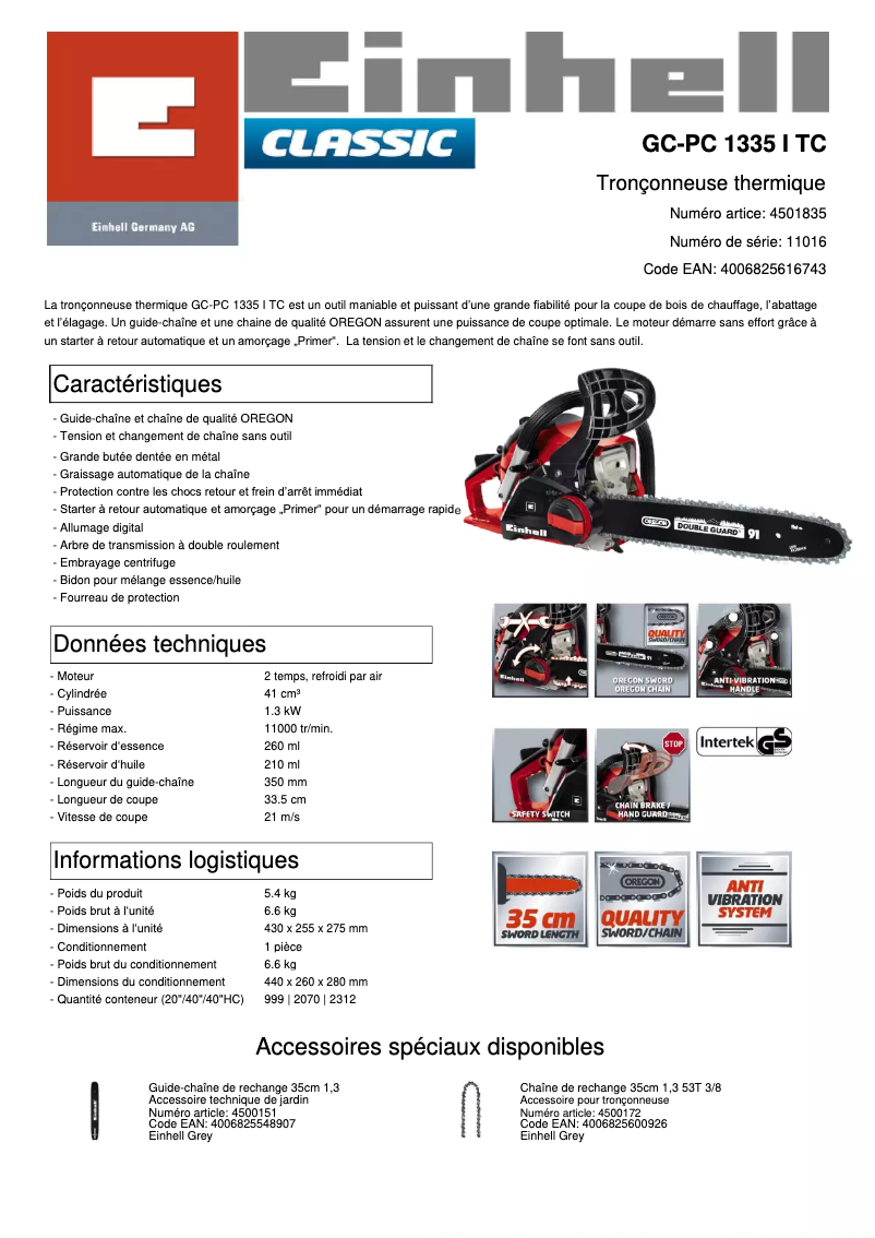 Image de la première page du manuel de l'appareil GC-PC 1335 I TC