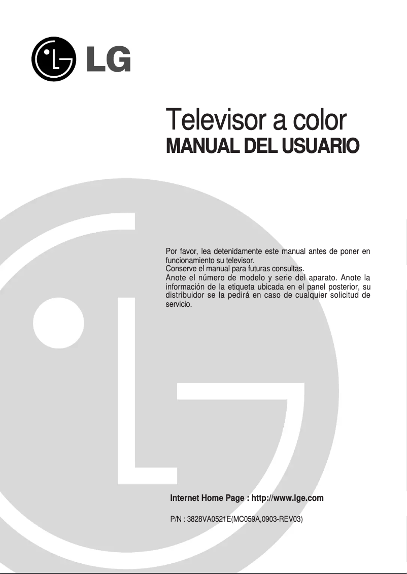 Página 1 del manual Manual de usuario LG 21FJ5AB