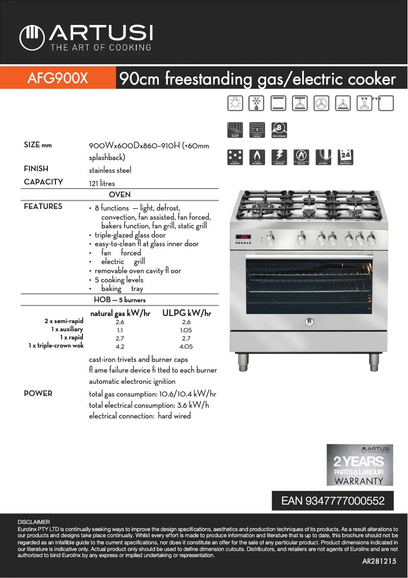 Image de la première page du manuel de l'appareil AFG900X