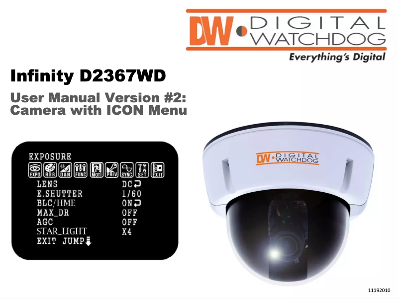Page 1 de la notice Manuel utilisateur Digital Watchdog Infinity DSP DWC-D2367WD