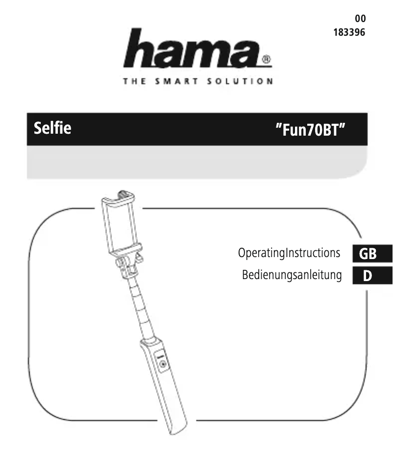 Page 1 de la notice Manuel utilisateur Hama Fun 70