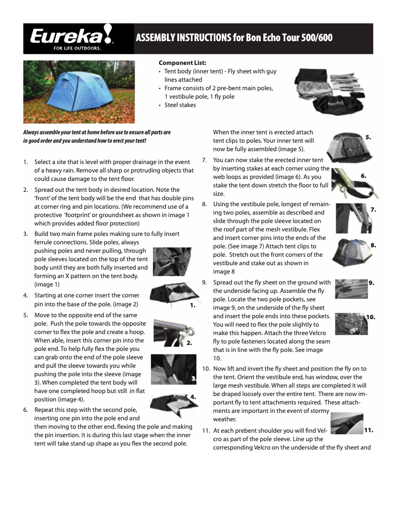 Image de la première page du manuel de l'appareil Bon Echo Tour 600