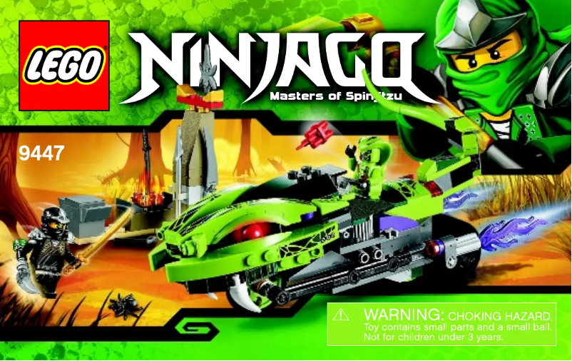 Page 1 de la notice Manuel utilisateur Lego Ninjago 9447