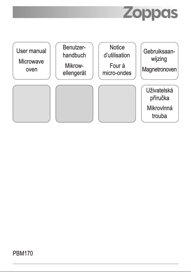 Image de la première page du manuel de l'appareil PBM170X