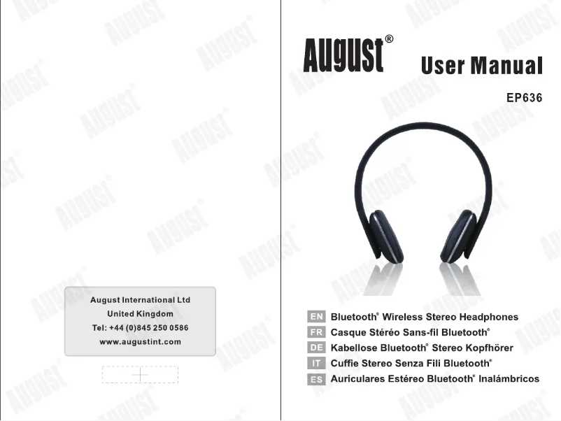 Page 1 de la notice Manuel utilisateur August EP636