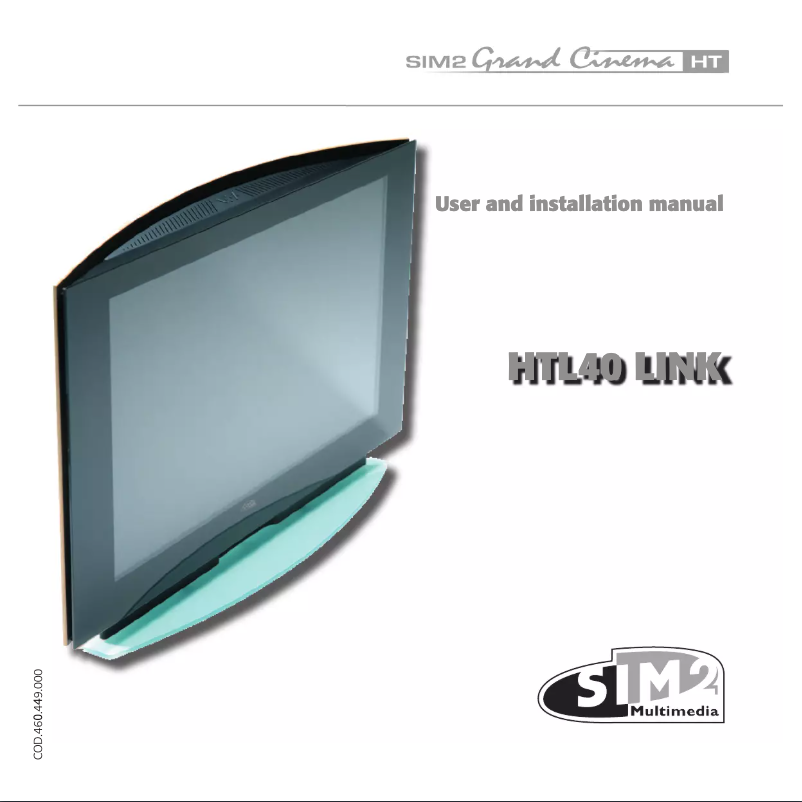 Page n°1 - Manuel utilisateur Sim2 HTL40 LINK