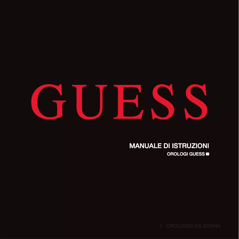 Page n°1 - Manuel utilisateur Guess Iconic U1034L4