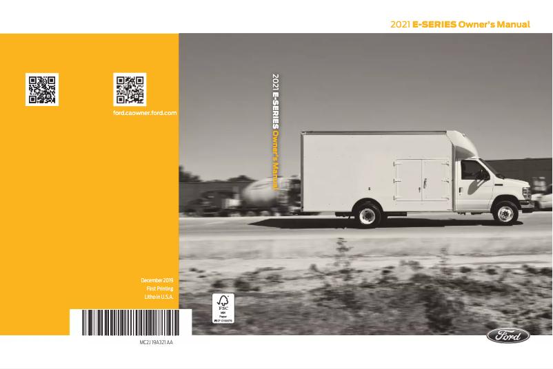 Page n°1 - Manuel utilisateur Ford E-450 (2021)