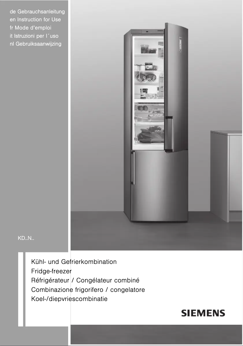 Page n°1 - Manuel utilisateur Siemens KD40NX73