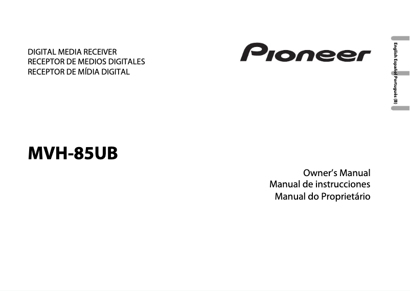Page n°1 - Manuel utilisateur Pioneer MVH-85UB
