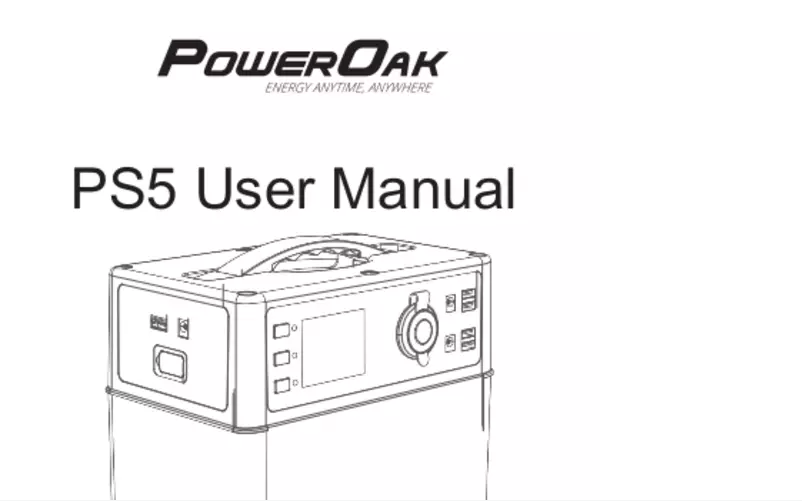 Page n°1 - Manuel utilisateur PowerOak PS5