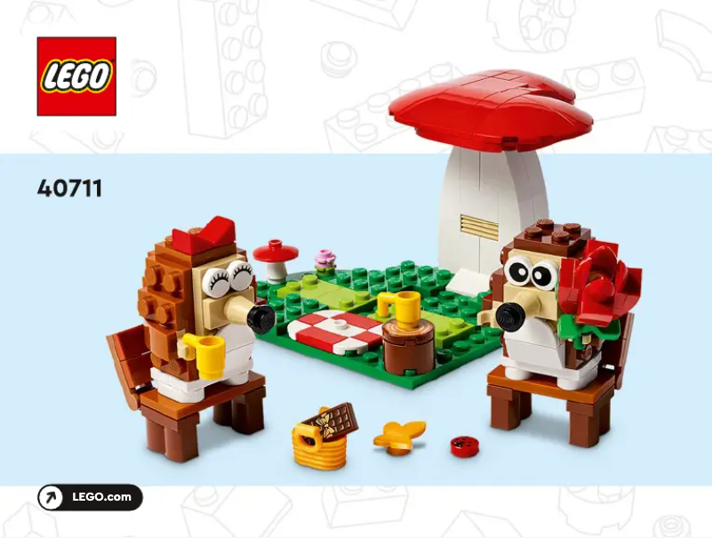 Page 1 de la notice Manuel utilisateur Lego Hedgehog Picnic Date 40711