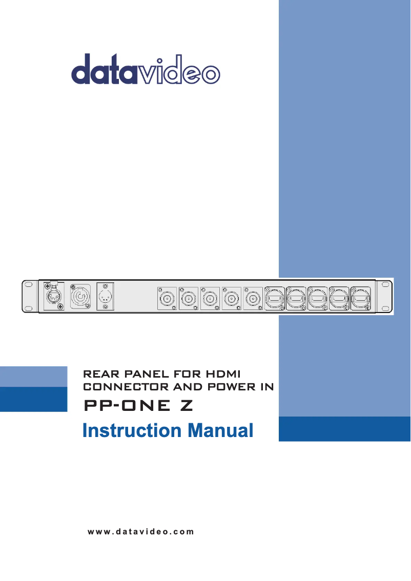 Page 1 de la notice Manuel utilisateur DataVideo PP-ONE Z